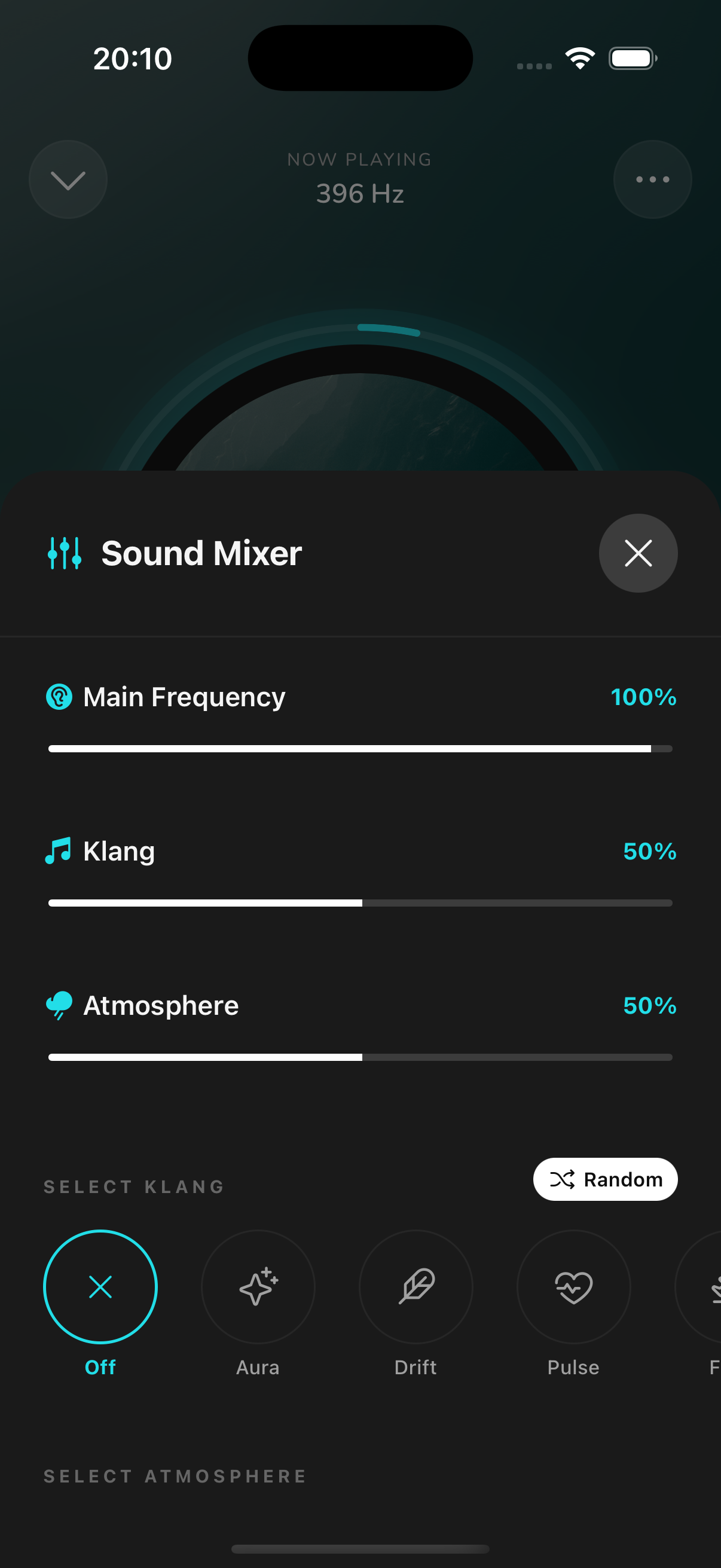 Mixer Screen